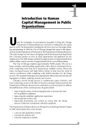 Introduction to Human Capital Management in Public ... - CQ Press