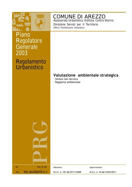 Valutazione ambientale strategica - Comune di Arezzo