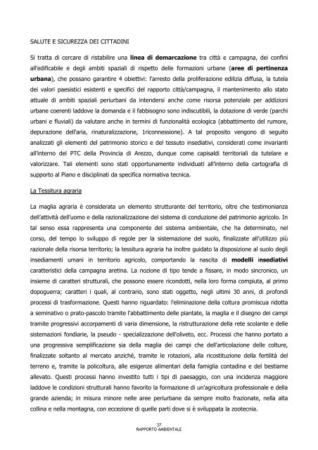 Valutazione ambientale strategica - Comune di Arezzo