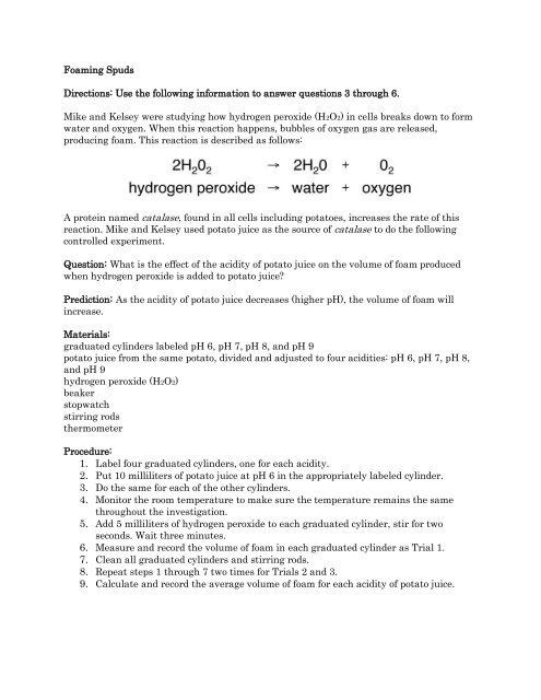 Biology EOC Study Guide: Part 2, Cell Biology Content Standards ...