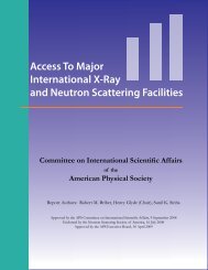 Access To Major International X-Ray & Neutron Facilities - American ...