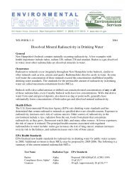 Dissolved Mineral Radioactivity in Drinking Water - New Hampshire ...