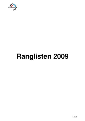 Ranglisten 2009 - Cham-Ennetsee I