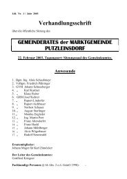 1. Sitzung (179 KB) - .PDF - Marktgemeinde Putzleinsdorf