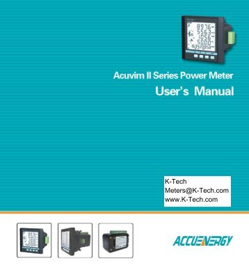 Acuvim II Users Manual. - K - Tech, Inc.