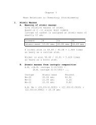 Chapter 3 Mass Relations in Chemistry; Stoichiometry