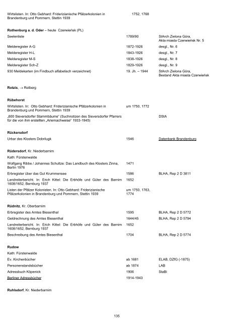 Quellen zur Bevölkerungsgeschichte in der Mark Brandenburg bis ...