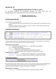 Mémo sur la programmation réseau en Java