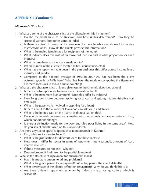 State of Microfinance in J&K - KashmirCorps