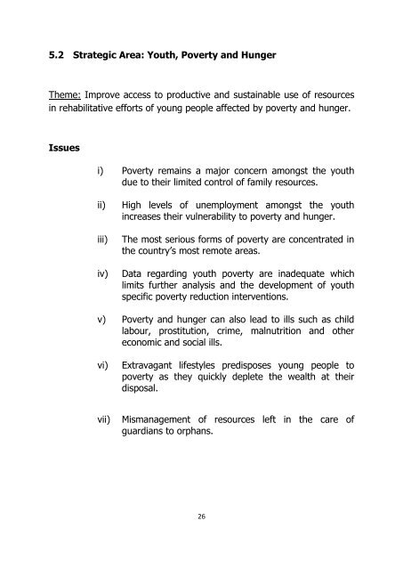 National Youth Policy - Ministry of Youth, Sport & Culture