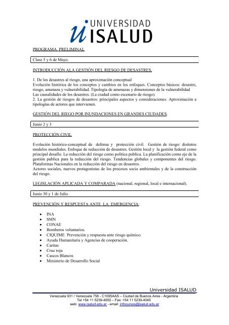 diplomatura en proteccion civil, emergencia y ambiente.