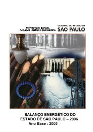 BALANÃO ENERGÃTICO DO ESTADO DE SÃO PAULO â 2006 Ano Base : 2005 ...