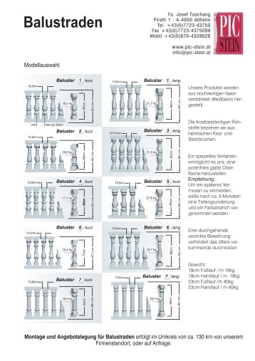 Balustraden - PIC-Stein