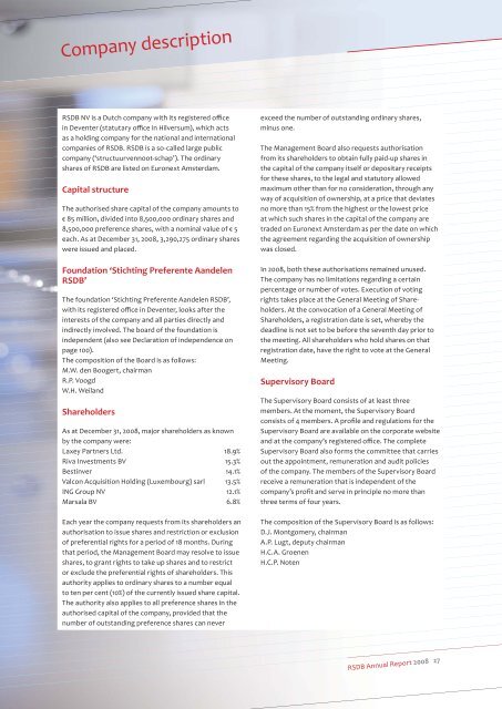 Full RSDB annual report for 2008 - Roto Smeets Group