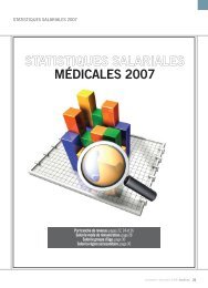 Statistiques salariales mÃ©dicales 2007 - SantÃ© inc.