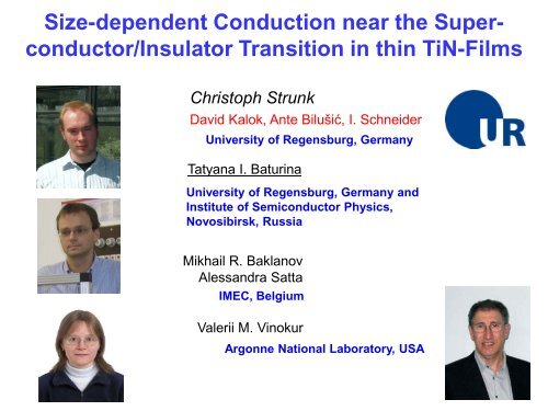 Size-dependent Conduction near the Superconductor/Insulator ...