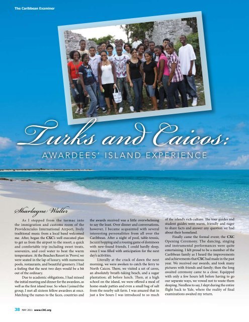 The Caribbean Examiner â¢ Vol 9 â¢ No 1 â¢ May 2011