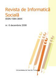 here - Journal of Social Informatics / Revista de Informatica Sociala