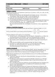 1. Kursarbeit in Mathematik 13 Ma L3 05.11.2010 Name: Rohpunkte ...