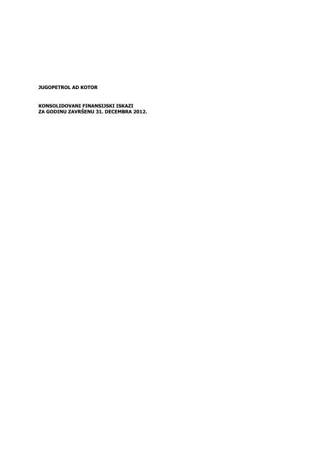 Napomene uz konsolidovane finansijske iskaze za 2012. (pdf)