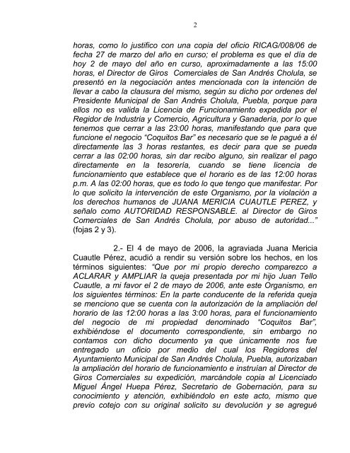 recomendaciÃ³n numero: /2004 - ComisiÃ³n de Derechos Humanos ...