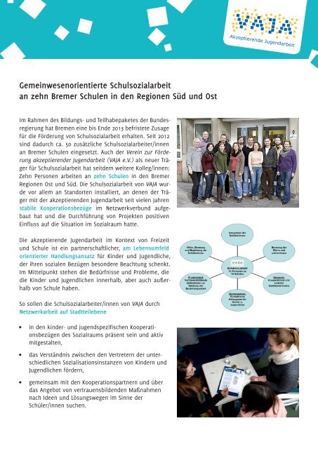 Die Infos zu Schulsozialarbeit bei VAJA als pdf