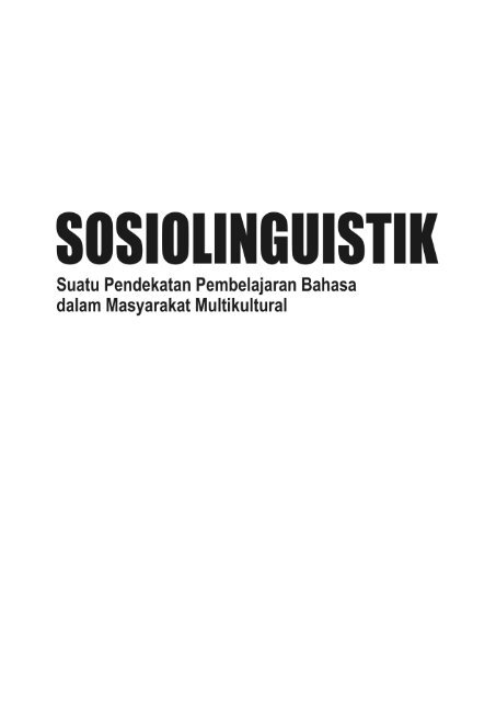 Konsep Dasar Sosiolinguistik - Penerbit Graha Ilmu