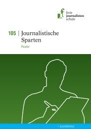 Journalistische Sparten - Freie Journalistenschule