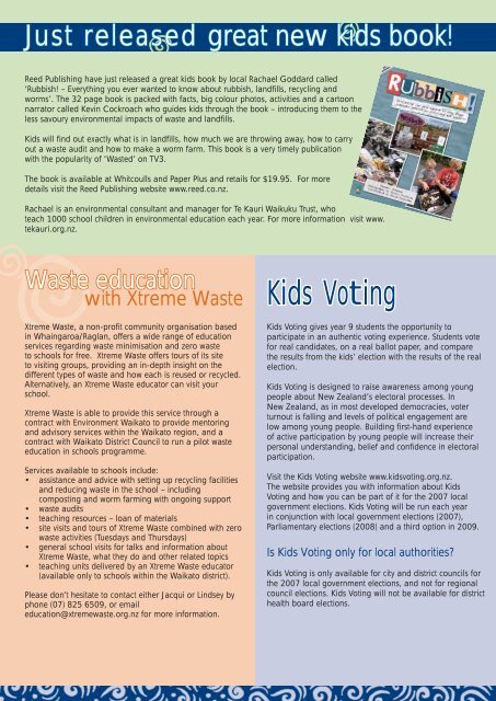 Enviroschools Newsletter no. 11 - May 2007 - Waikato Regional ...