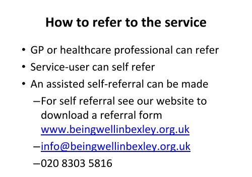 (IAPT) in Bexley, Bromley and Greenwich