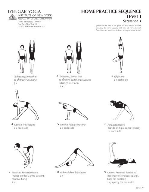 home practice sequence level i