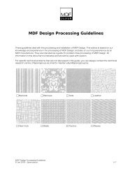 MDF Design Processing Guidelines - SpanoGroup