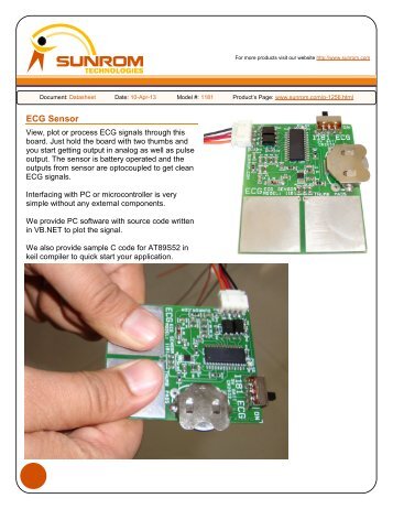 ECG Sensor - Sunrom Technologies