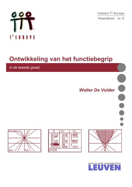 Cahier 6: Ontwikkeling van het functiebegrip in de tweede graad