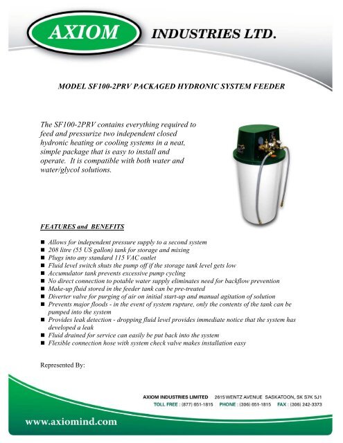 Sf100 2prv Pdf Brochure Hood Chemical