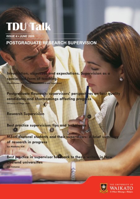 Postgraduate Research Supervision - The University of Waikato