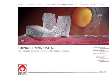 FURNACE LINING SYSTEMS - Foseco