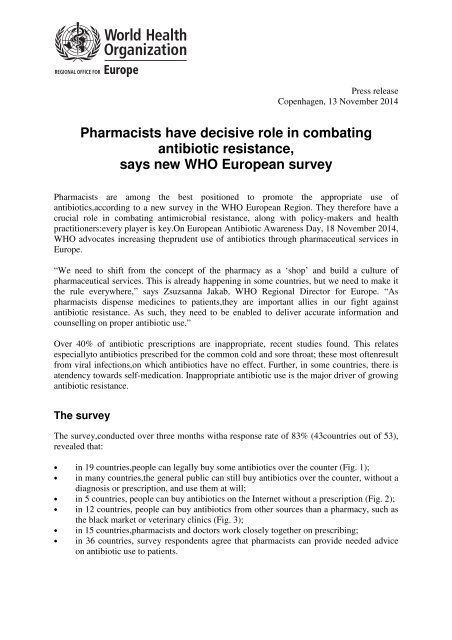 Press-release,-Pharmacists-have-decisive-role-in-combating-antibiotic-resistance,-says-new-WHO-European-survey