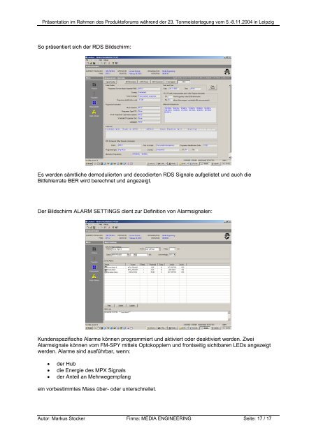 „FM-SPY“ - Media Engineering