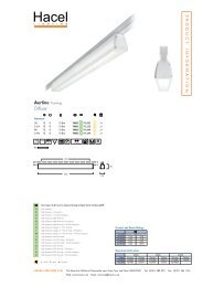 Product Sheet - Hacel Lighting U. K.