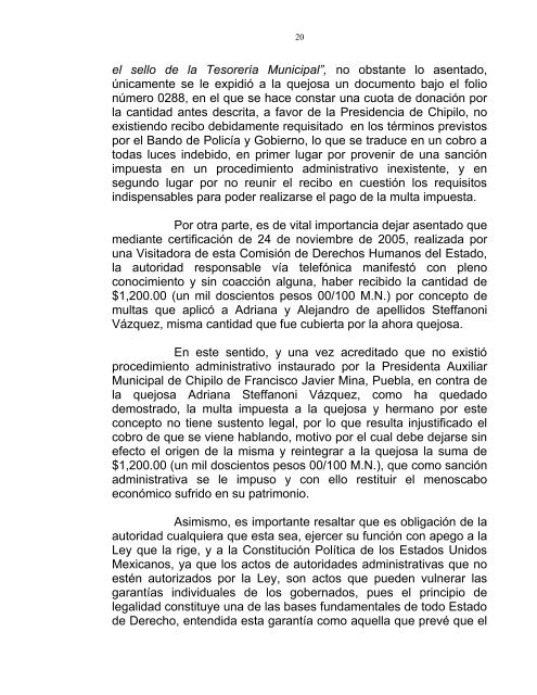 recomendaciÃ³n numero:______/2006 - ComisiÃ³n de Derechos ...