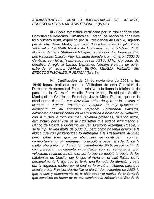 recomendaciÃ³n numero:______/2006 - ComisiÃ³n de Derechos ...