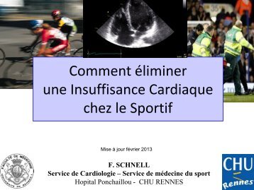 Comment Ã©liminer une Insuffisance Cardiaque chez le Sportif