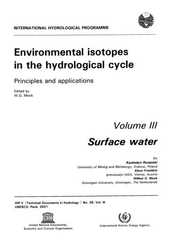 Environmental isotopes in the hydrological cycle: principles and ...