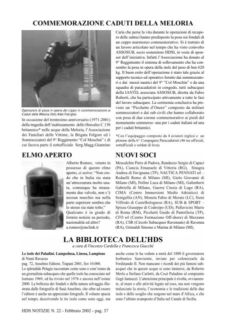 hds internet - The Historical Diving Society Italia