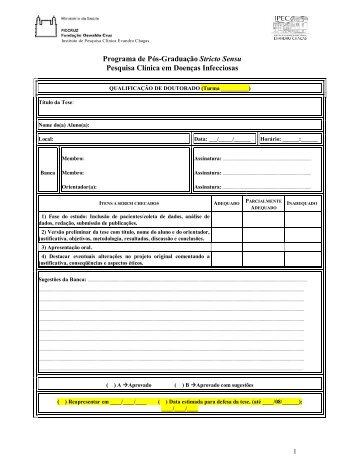 Formulário (MODELO) Qualificação - Pesquisaclinica.ipec.fiocruz.br