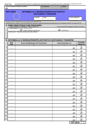 VAT-UE/A(1) - VAT.pl