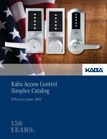 Kaba Access Control Simplex Catalog - Top Notch Distributors, Inc.