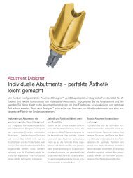 Individuelle Abutments â perfekte Ãsthetik leicht gemacht - 3Shape