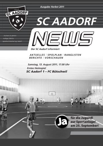 SCA-News Herbst 2011 - SC Aadorf